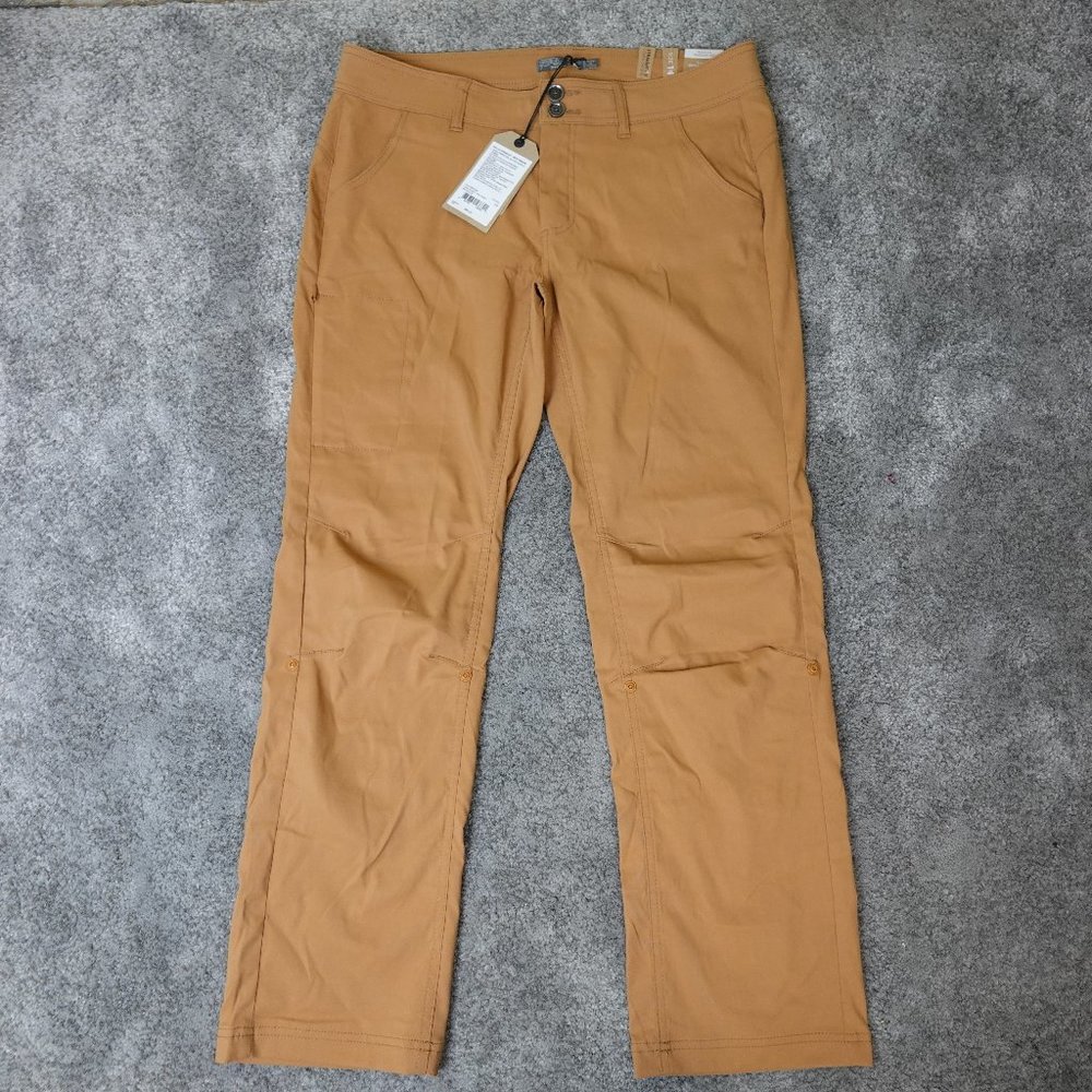 Prana Pants Womens Halle Straight Regular Inseam New NWT Earthbound Brown Hiking